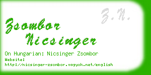 zsombor nicsinger business card